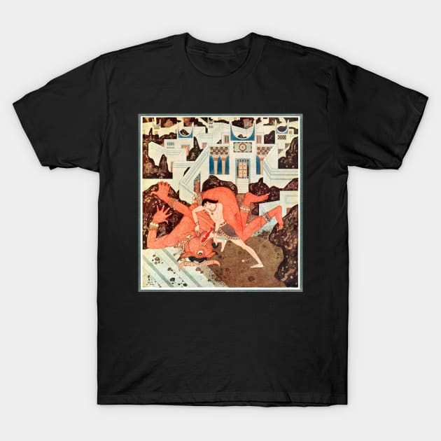 The Minotaur Defeated - Edmund Dulac, Tanglewood Tales T-Shirt by forgottenbeauty